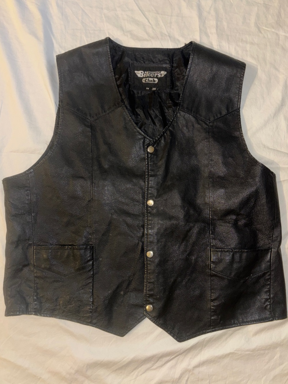 Classic Black Leather Men's Vest